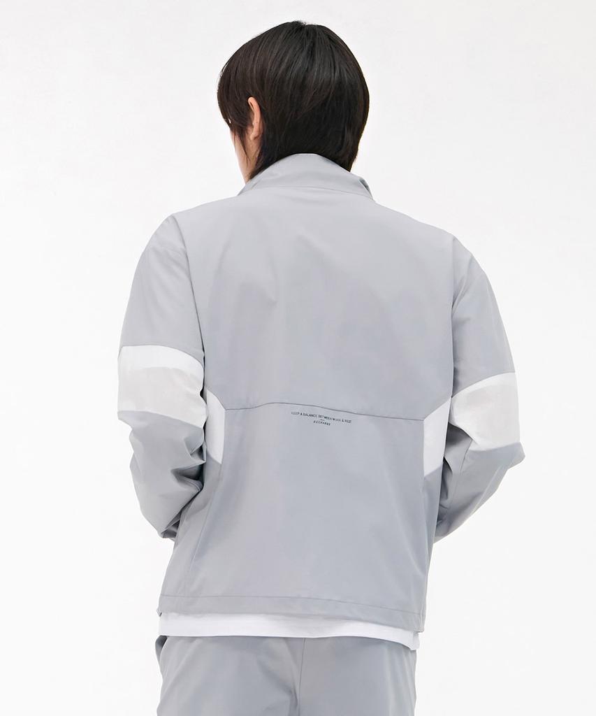 Chasecult Men'S Stretch High Neck Zip-Grey