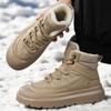 Winter-Schneestiefel für Herren Mit Samt Gefütterte Weiche und Bequeme Sneaker Sport- und Freizeit-Verschleißfeste Rutschfeste Knöchelboots