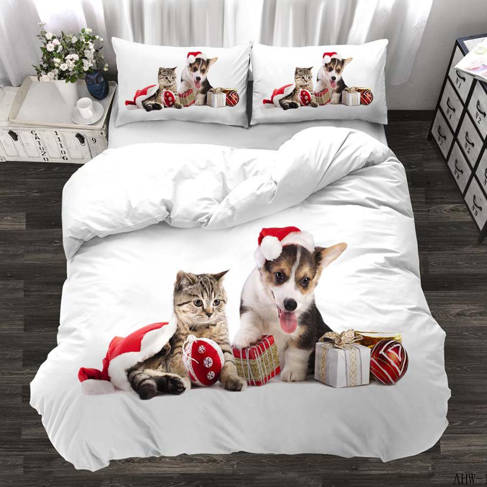 Katzen Bettbezug Set Für Jungen Mädchen Niedliches Tier Bedrucktes Bettwäsche Set Haustier Thema Bettdeckenbezug Haustier Tagesdecke Abdeckung Steppdeckenbezug Set