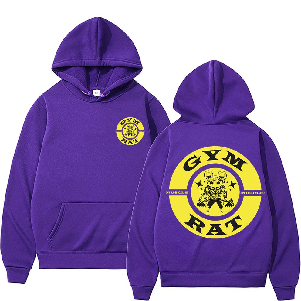 Japansk Anime Demon Slayer Uzui Tengen Trykt Hettegenser Morsom Ninja Muskuløs Treningsnarkoman Hettegensere Unisex Oversized Fleece Bomull Genser