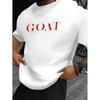 GOAT Red Text T-Shirt,Soft Breathable & Fade-Resistant, Classic Fit for Daily Casual Wear