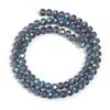 4/6/8mm Faceted Crystal Beads Transparent Blue Rondelle Glass Loose Beads for Jewelry Making DIY Bracelets Necklace Accessories