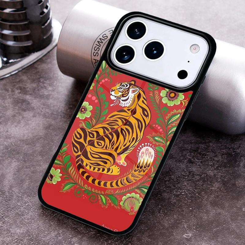 Japanese Tiger Phone Case for iPhone 17 16 15 Pro Max Air 14 13 12 11 Plus Shockproof Cover