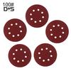 DYS TOOL SHOP 5 Stück 40-240 Körnung 125 mm rundes Polierschleifpapier 8 Löcher Schleifscheibenblätter