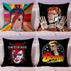 David B-Bowie Cushion Cover Short Plush Double-Sided Printing Home Machine Washable In Warm Winter Pillow Case