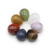 7 Teile/paket Naturstein 7Chakra Nicht poröse Eiförmige Ornament Dekoration Reiki Heilsteine Heimdekoration Kleine Einrichtungsgegenstände Frauen Schmuck Geschenke 17×22mm