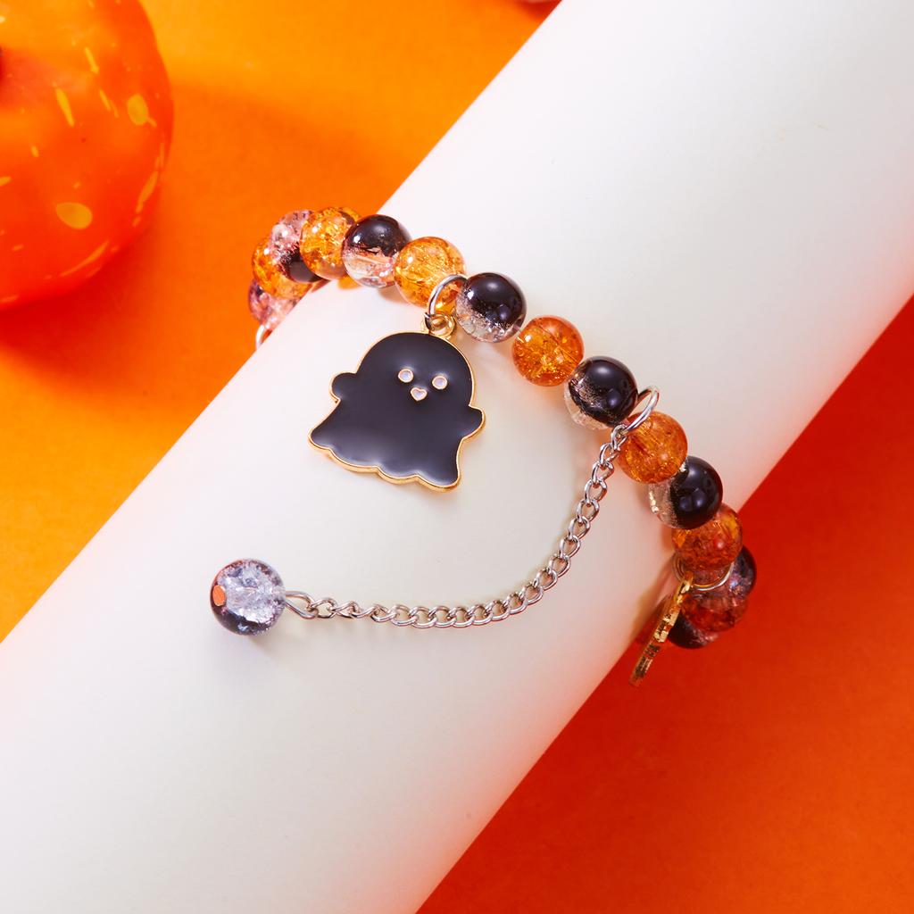 Bracelet Fantôme Citrouille Chauve-souris Dessin Animé Pendentif Étrange Bracelet d'Halloween Pour Hommes Femmes Fête Festival Bijoux Cadeau