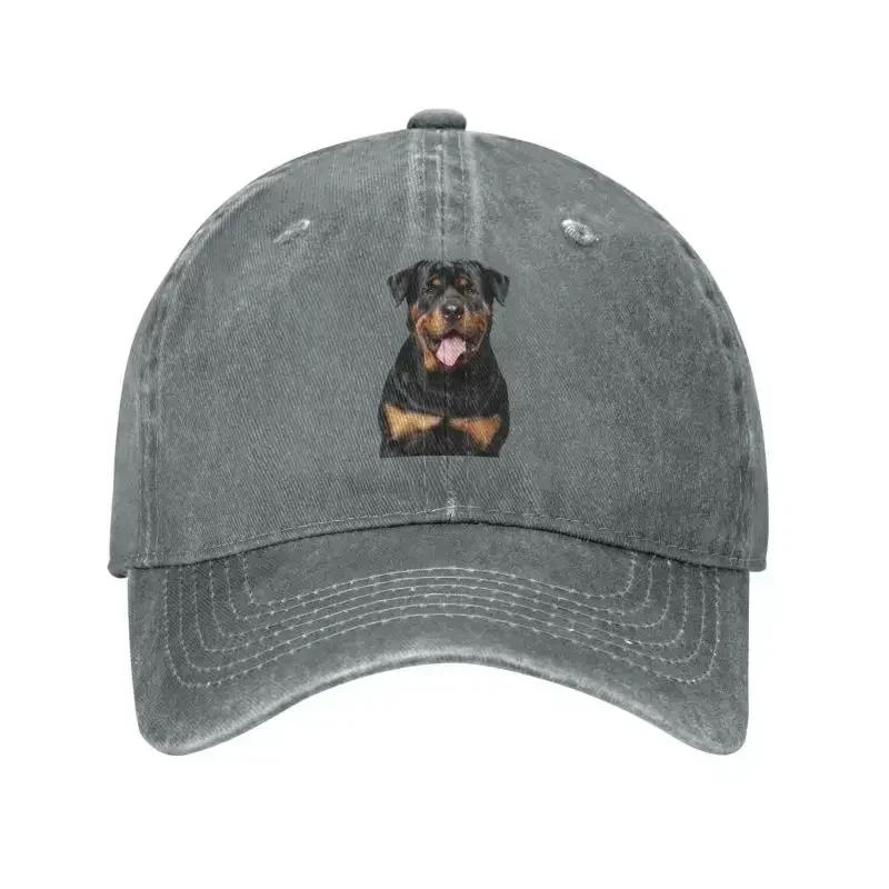 Fashion Cotton Rottweiler Dog Baseball Cap Women Men Personalized Adjustable Adult Dad Hat Summer