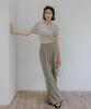 Memua Wave One-Pleat Semi-Wide Slacks