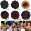 Synthetic Puff Afro Short Kinky Curly Chignon Hair Bun Drawstring Ponytail Wrap Hairpiece