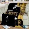 Scarface 3D Klassiker Film Tony HD Decke, Weiche Überwurfdecke für Zuhause Schlafzimmer Bett Sofa Picknick Reise Büro Abdeckdecke Kinder