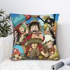 Japanese Anime Luffy Anime Throw Pillow Cover Polyester Decorative Pillow Creative Pillowcover Home Decor