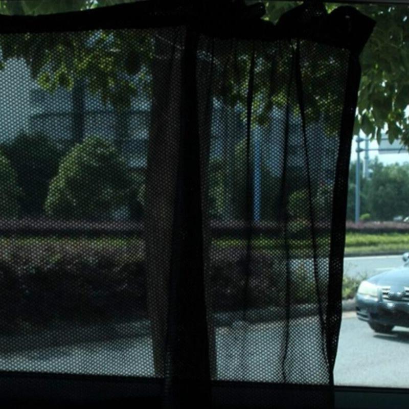 1Pair Universal Net Car Sunshade Auto Side Window Sunshade Black Beige Summer SUN UV Protector Sheet