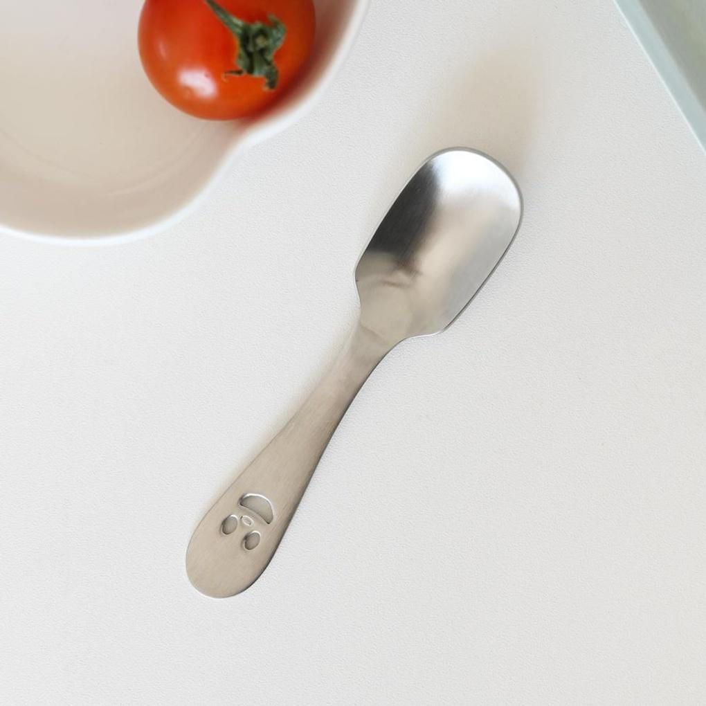 Minibestick i rostfritt stål Babymatsked Isked