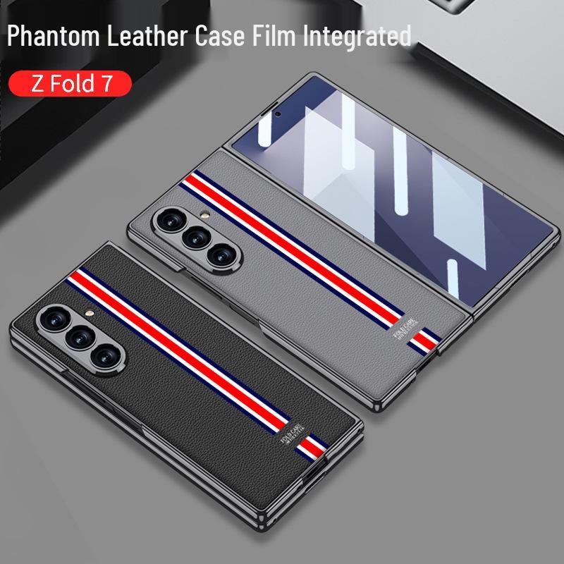 Étui de protection haut de gamme en cuir PU pour Samsung Z Fold7 pour hommes