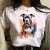 Schattig klassiek cartoon bull terrier Harajuku print T-shirt unisex zomer huisdier patroon shirt hondenliefhebber top cadeau hondenbezitter shirt