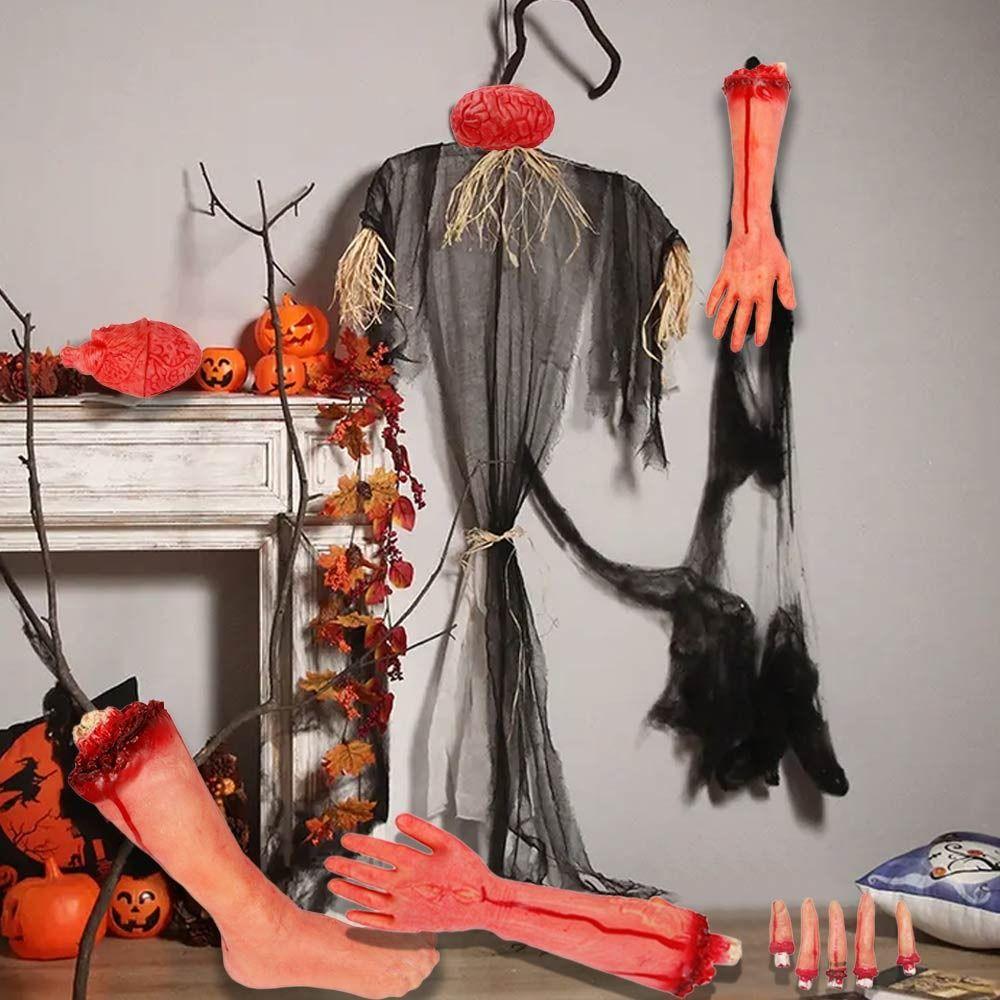 Fashion Party Scary Decoration Halloween Costume Fake Hands Haunted House Latex Broken Hands Fake Blood Lifesize Bloody Hand