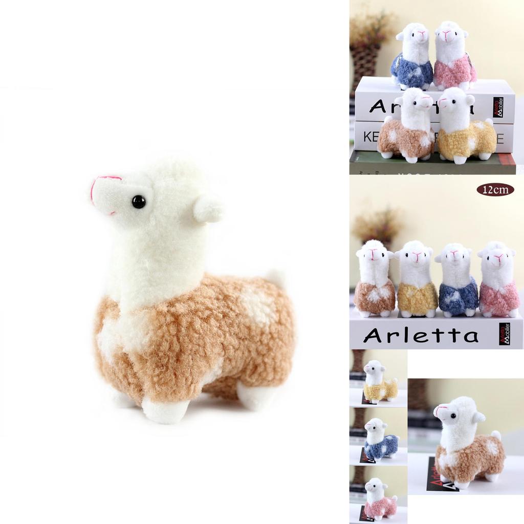 Endearing Tiny Alpaca Plush Keychain Short Plush Toy For Weddings And Events