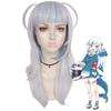 Anime Women Cosplay Wig Hololive ENG Gawr Gura Shark Halloween Carnival Party Wigs Women Heat Resistant Synthetic Hair + Wig Cap