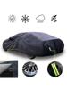 Universal SUV/Sedan Full Car Covers Outdoor Sun Snow Protection UV Car Zipper Design Black Car Case Cover S-XXL