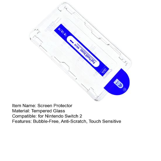 Screen Protector for Nintendo Switch 2 Clear Anti-Scratch Touch Sensitive Bubble-Free Game Console Tempered Glass Screen Protective Film