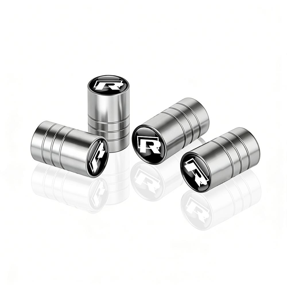 for Volkswagen Rline GTI R 4 Motion Caddy CC Golf Bora Beetle Polo 4Pcs Car Wheel Tire Valve Cap Airdust Cover Auto Accessories
