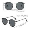 Lunettes de soleil rondes vintage pour femmes hommes Monture métallique Lunettes de soleil Rétro Cerclées Lunettes Hippie Protection UV Lunettes d'été