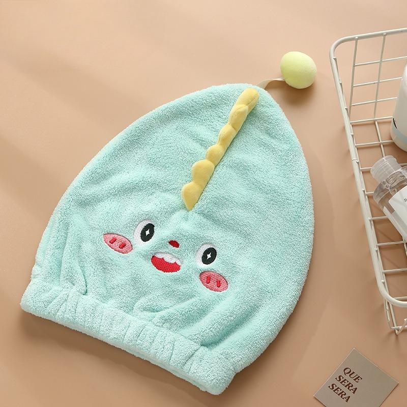 Clownfish Funny Water-absorbing Coral Velvet Dry Hair Cap Cartoon Cute Animal Pet Three-dimensional Shape Shower Cap