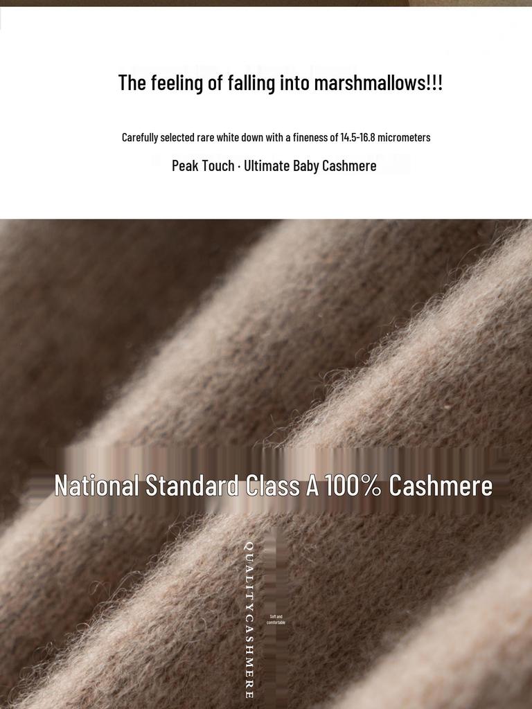 Women's Slim Fit V-Neck Crew Neck Sweater, 100% Pure Cashmere, Autumn/Winter Knit Base Layer Sweater
