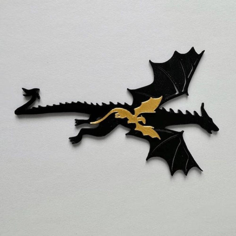 Acrylic Dragon Bookmark Funny Bookshelf Display Decoration Double-sided Long Fei Bookmark Student Stationery