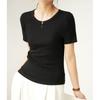 Mid-sleeve T-shirt Women's Summer New Style Round Neck Slim Fit Versatile Short-sleeved Top Bottoming Shirt