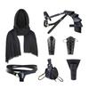 Completing Medieval Knnight Outfit Set Includes Faux Leather Shoulder Armors and Accessories for Historical Reenactments