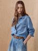 MAXZA Western Stitch Pocket Vintage Denim Shirt