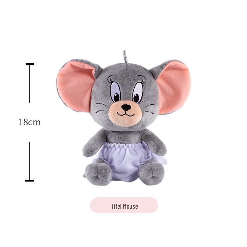 Warner Bros. Tom and Jerry Plush Toy - Classic Gray Tom Cat & Jerry Mouse Anime Doll Figure