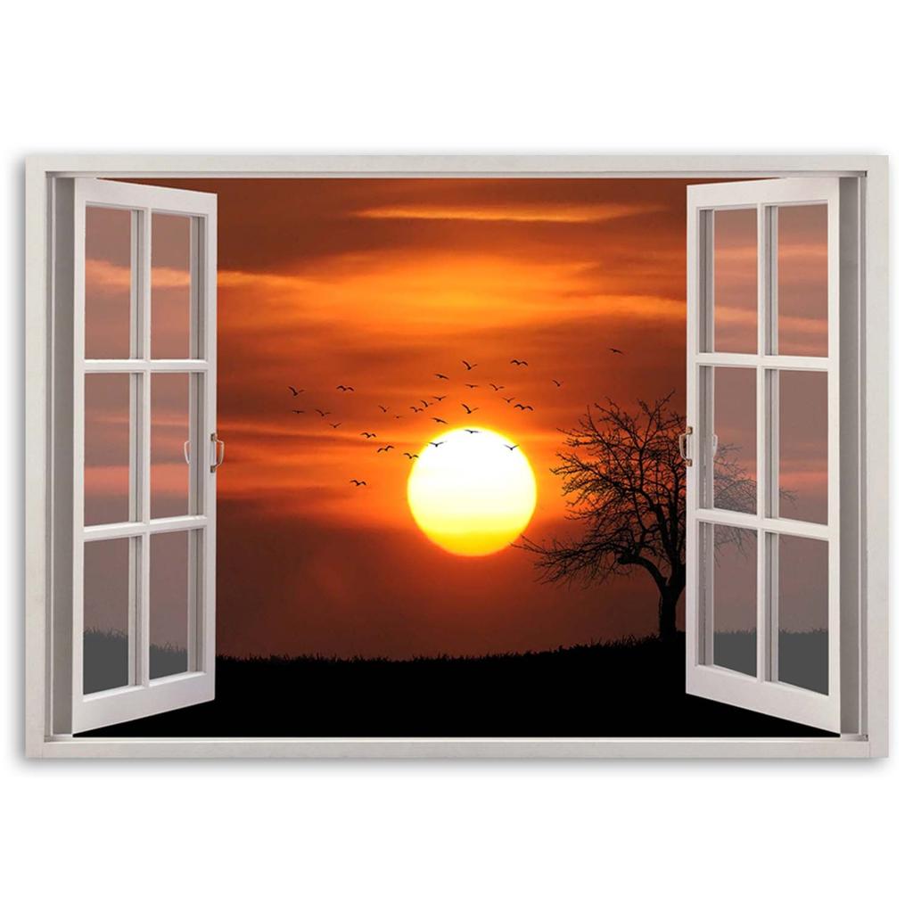 Canvas Print, Window - Sunset
