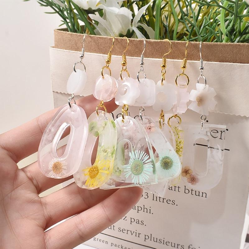 Multipurpose Earrings Resin Molds Pendant Eardrops Silicone Moulds for DIY Epoxy Resin Ornament Friend Lover Gifts