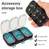 Magnetic Fishing Tackle Organizer 3 Compartment Small Fishing Lure And Bait Storage Container Tackle Tray Box