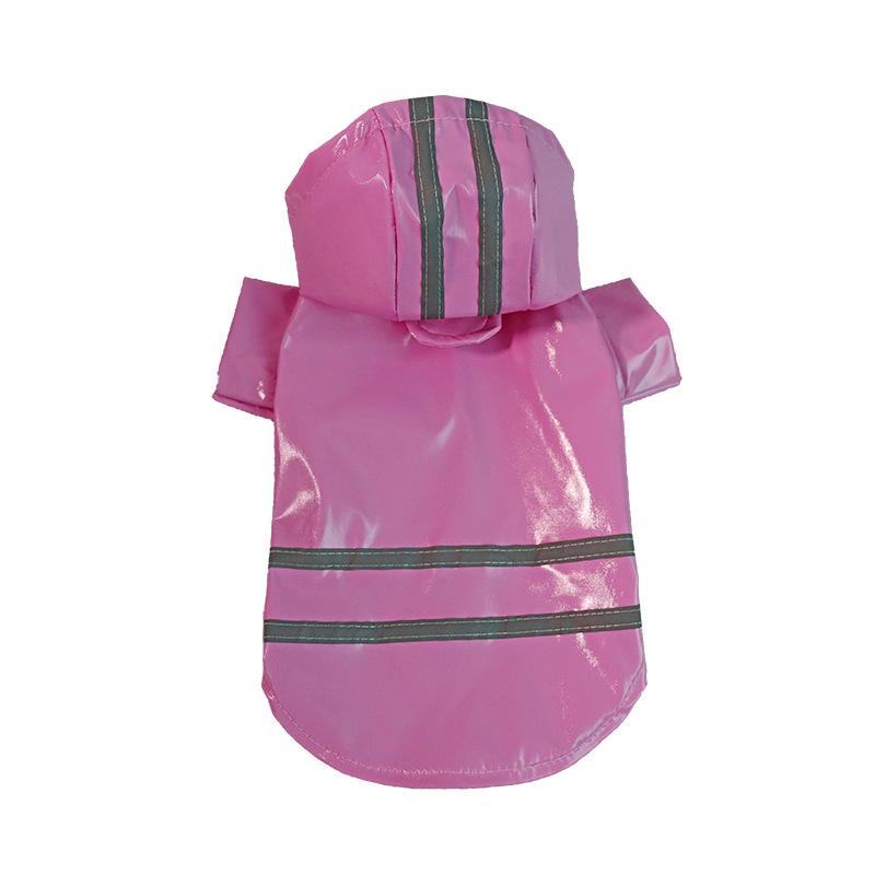 Imperméable pour chiot pour petits et moyens chiens Chat Veste imperméable Costume d'extérieur pour animal de compagnie Vêtements Chihuahua Vêtements à capuche Teddy
