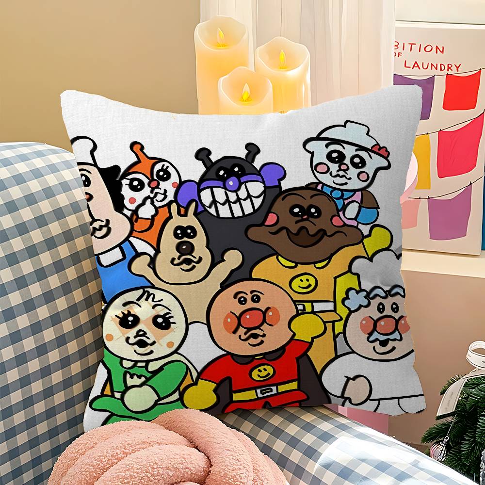 Classic Anime AAnpanmans Cushion Cover Pillowcase Upholstery Sofa Throw Pillow Home Decor Pillowcas