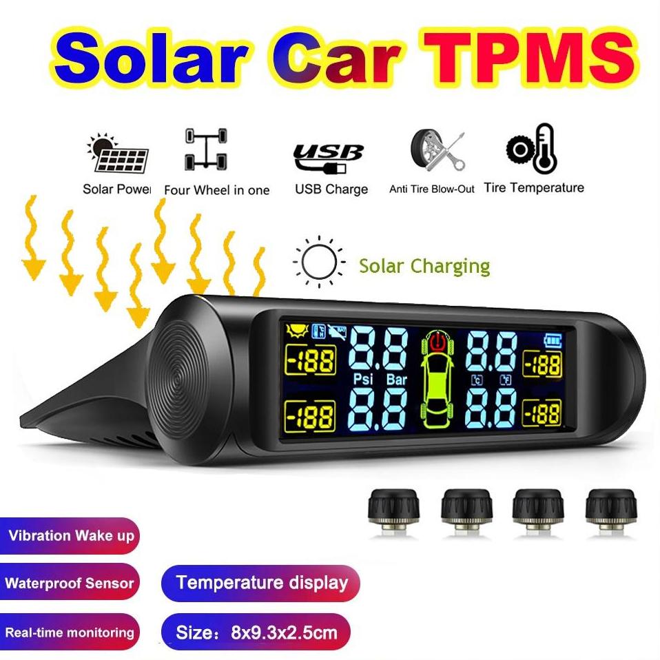 Solar Powered TPMS Car Tire Pressure Monitoring System