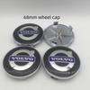 4pcs 56mm 60mm 68mm For VOLVO Car Emblem Wheel Hub Center Cap Badge Covers Sticker Decals Styling Accessories