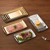 Plateau de service BBQ en acier inoxydable Plat de service rectangulaire robuste avec poignées Lavable au lave-vaisselle Essentiel de cuisine moderne