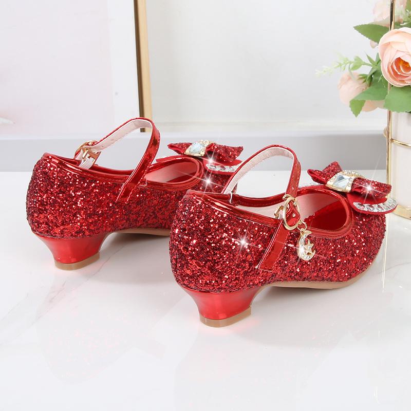 2025 Spring Princess Crystal High Heels for Girls