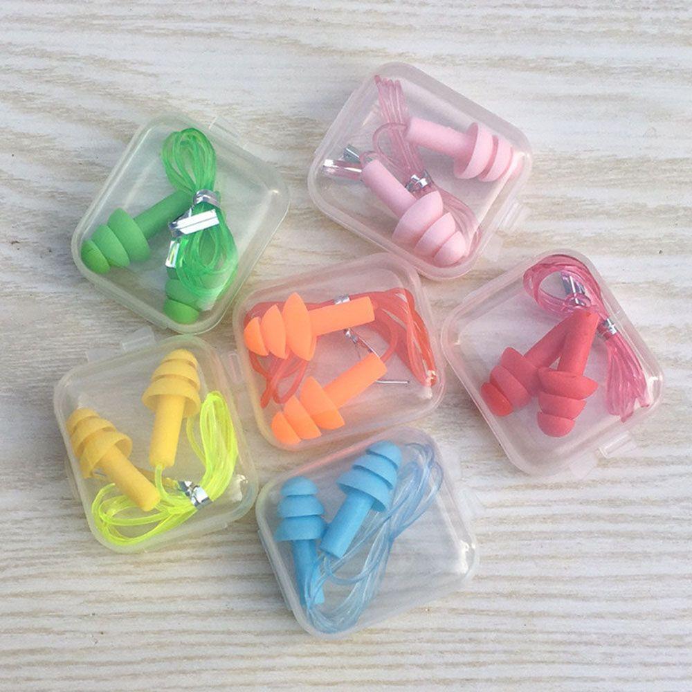 Comfort Soft Silicone Rope Noise Reduction Ear Plugs Swimming Ears Protector Hearing Protection