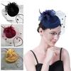 Feder Kleine Fedoras Kopfbedeckung Stirnband Blume Schleier Haarspangen Damen Mini Netzhut Dinnerparty
