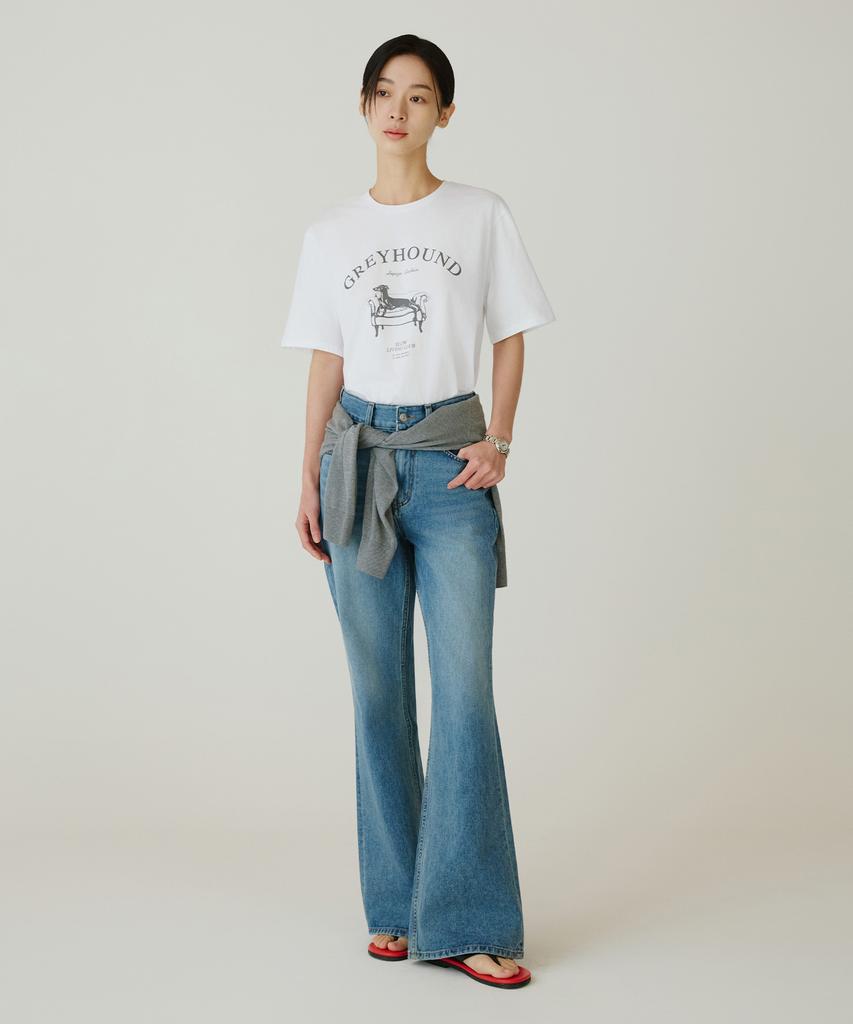 Siyajyu Sitp5264 Greyhound Short Sleeve T-Shirt_White