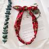 1 Piece Christmas Red Print Plaid Snowflake Elastic Hair Bands for Women Girls Headband Hair Rope