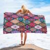 Colorful Striped Palm Tree Beach Towel Polyester Quick Dry Sand Free Bath Towel Tropical Hawaiian Blanket for Summer Seaside