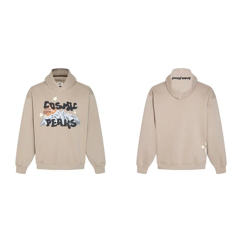 Mens Oversized Hooded Sweatshirt With Fleece Lining Streetwear Cotton Pullover Winter Casual Wear