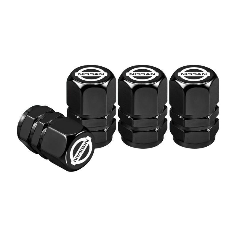 4Pcs Car Tire Valve Caps Metal Styling Tyre Air Stems Cover For Nissan X-trail Qashqai Note Juke Sentra Patrol Navara Micra